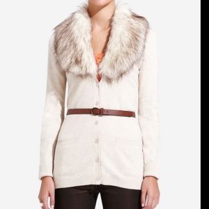 The limited removable collard faux fur sweater